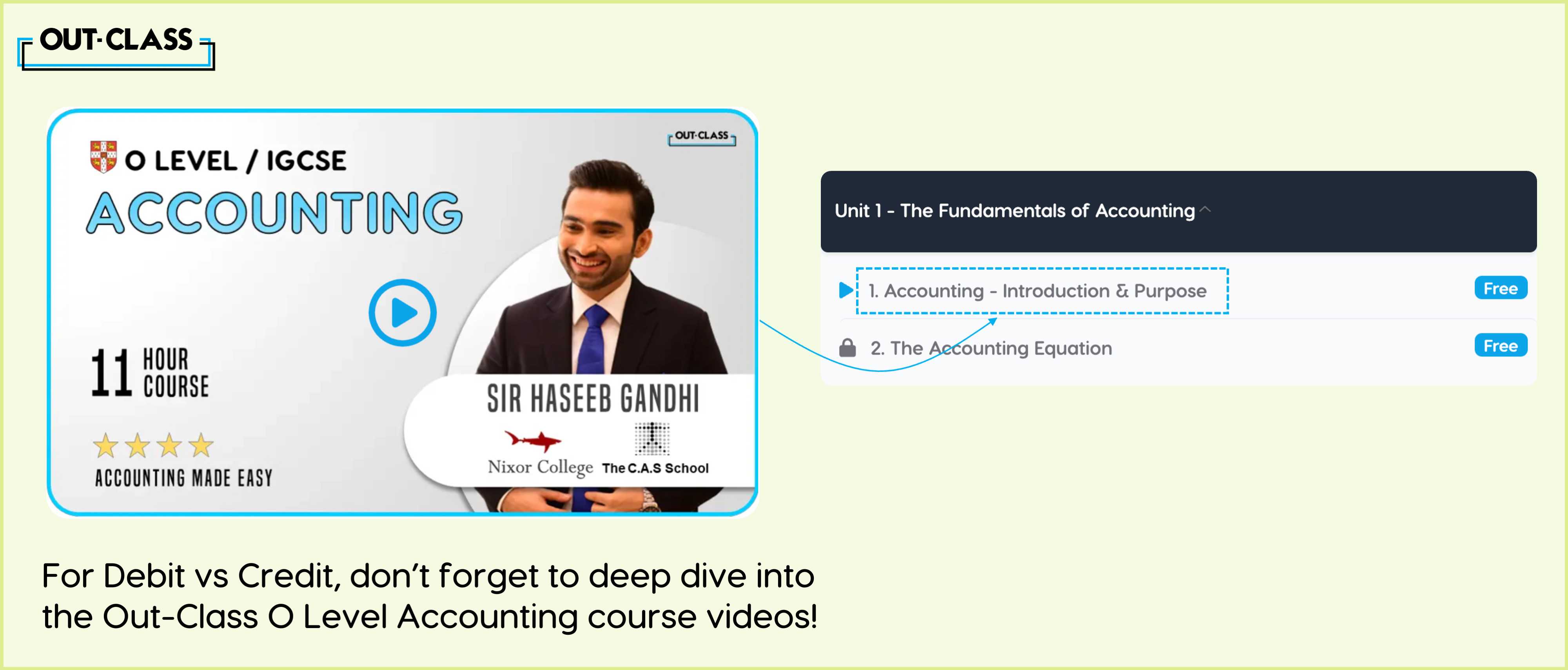 The golden rule of accounting is knowing the difference between debit and credit in O Level accounting basic concepts.