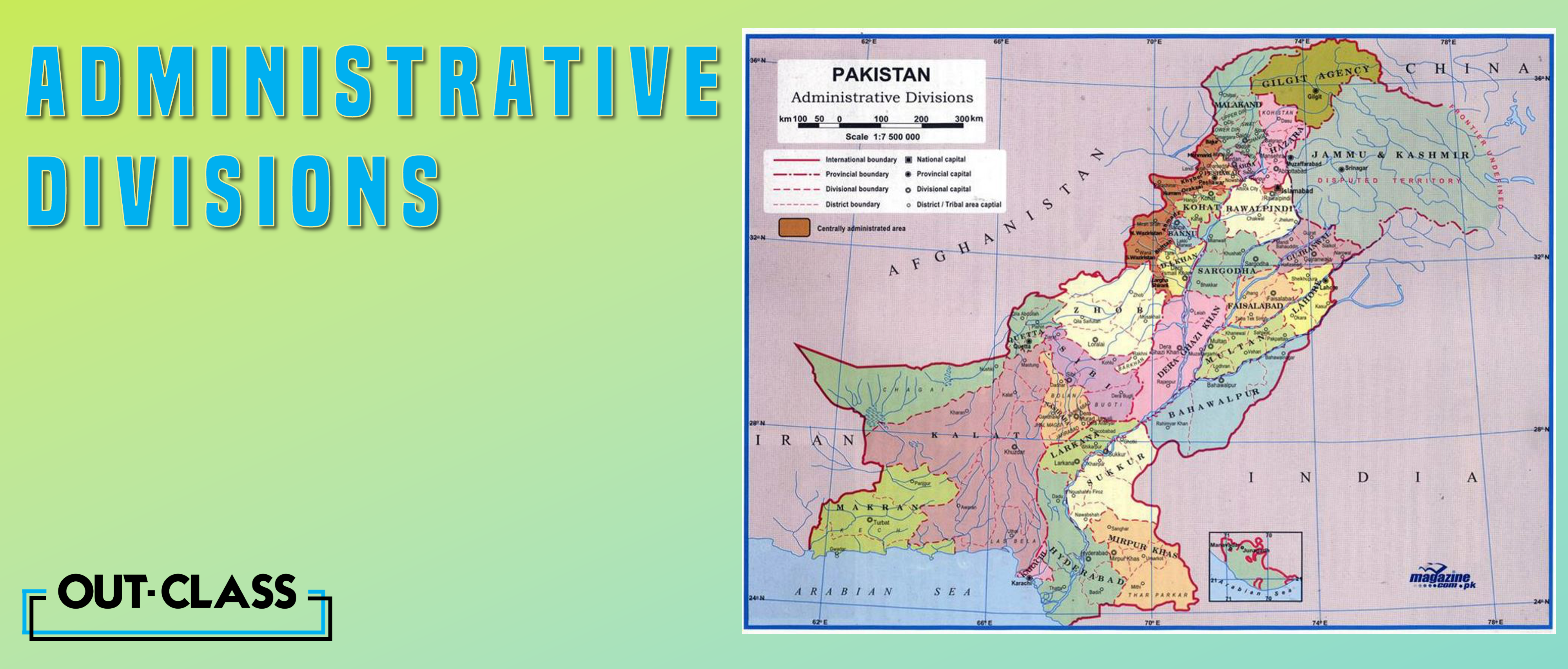 It illustrates the map of Pakistan and shows the administrative divisions and regions of Pakistan. It explores exploring its provinces, federal territories, and disputed regions. And gives insights into the governance structure and unique characteristics of Punjab, Sindh, Khyber Pakhtunkhwa, and Balochistan. 